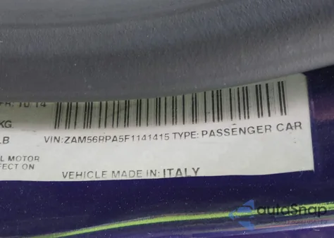 2015 Maserati Quattroporte Gts from USA, damaged, VIN ZAM56PPA5F1141415